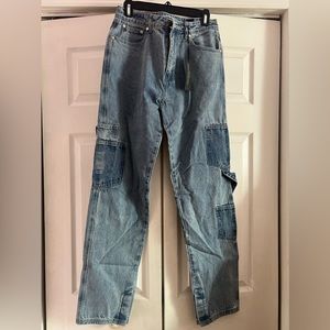Manière De Voir Cargo Jeans Medium Wash